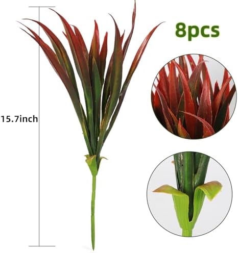 RECUTMS 12 Bundles Artificial Flowers UV Resistant