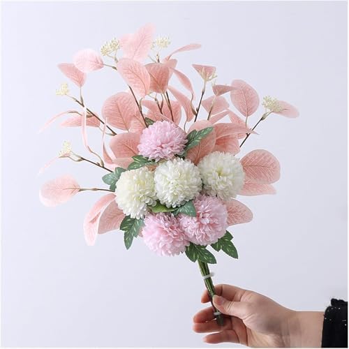 Artificial Flowers Silk White Bridal Wedding Anemone Bouquet Home Decor