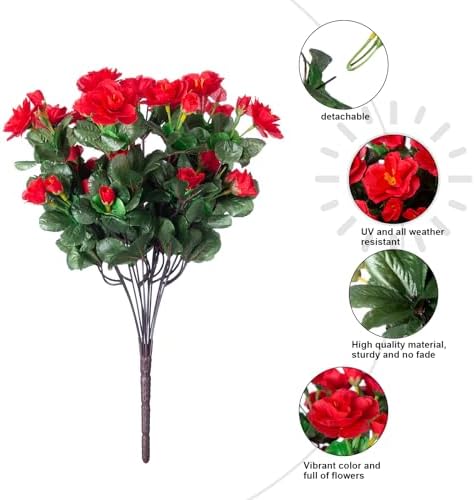 Ivydale Artificial Camellia Flowers 3 Bundles UV Resistant