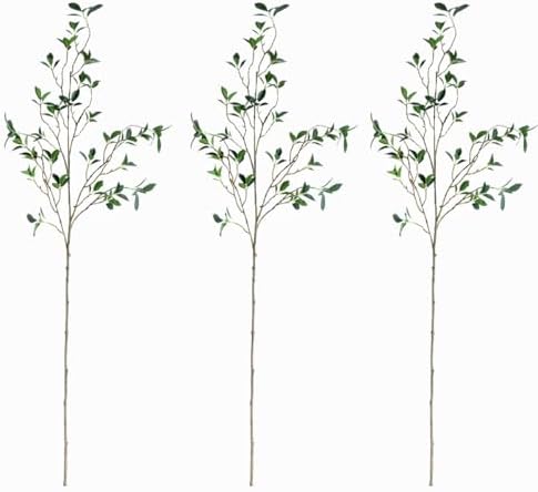 3PCS Artificial Ficus Plant Branches 433 Inch Vase Decor