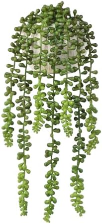 Hisow Artificial String of Pearls with Ceramic Pot
