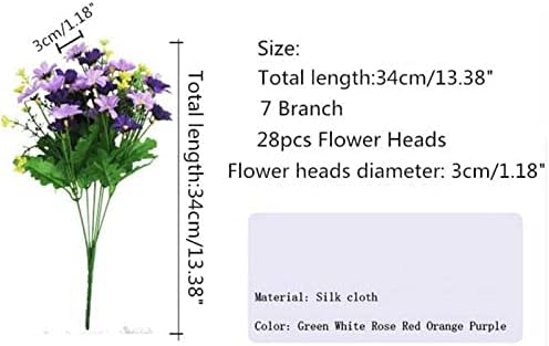 GaRcan Artificial Flowers Bouquet 7 Branch 28 Heads Wedding Decor