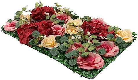 DNYSYSJ Flower Wall 12PCS Artificial Flowers Decor Panel