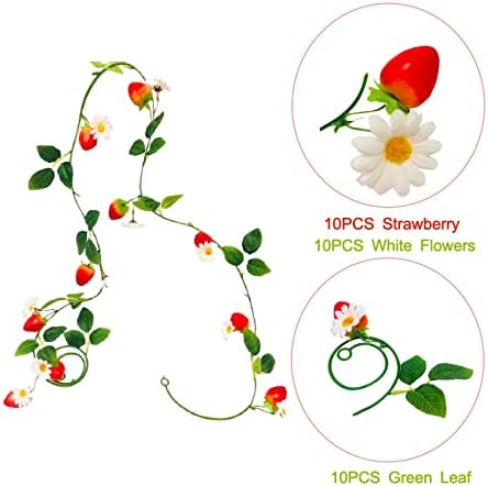 Artificial Strawberry Flower Vine Garland Wedding Decor
