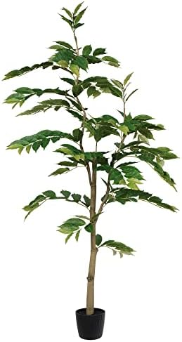 Vickerman 6 Foot Realistic Artificial Nandina Tree with 284 Leaves