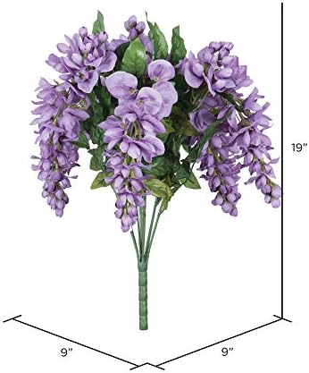 Vickerman Artificial Lavender Wisteria Bush 19 Inches