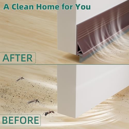 Vannesse Door Draft Stopper with Brush 2 Pack