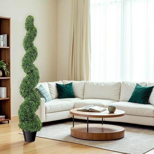 Artificial Boxwood Tree 59 Inch Outdoor Decor