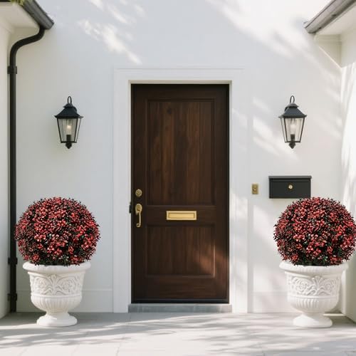 Ronyila Fall Artificial Boxwood Tree Set of 2