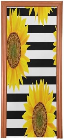 Susiyo Sunflowers Halloween Door Cover 32x79 In