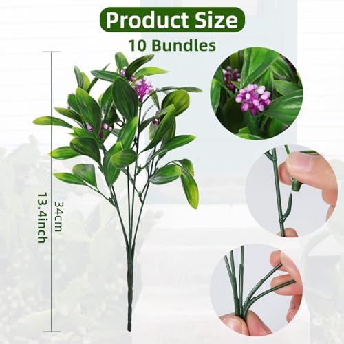 RECUTMS Artificial Hanging Rose with Realistic Fern Leaves