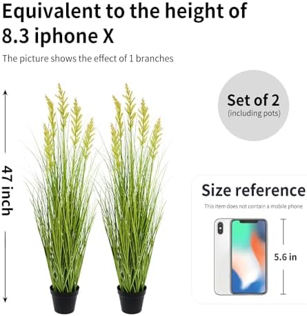 MelorcaGuilla 2Pack 49 Artificial Tall Grass
