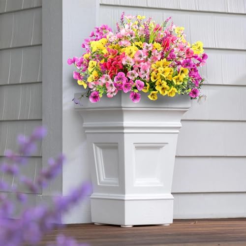 XYLENCO 15PCS Artificial Flowers for Outdoor and Indoor Use