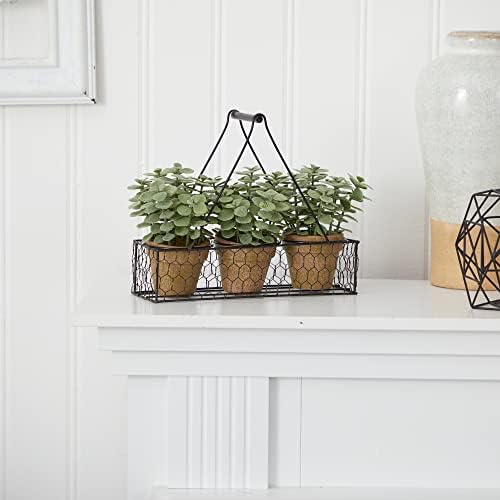 Nearly Natural 7 Inch Mini Jade Artificial Plant Set