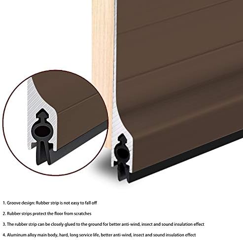 42 Inch Door Draft Stopper with Aluminum Seal
