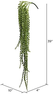 Vickerman 39 Inch Indoor Artificial Green Senecio Bush - Durable and Maintenance Free