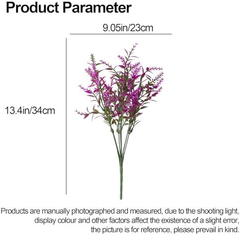 Fuchsia Lavender Faux Plants 8 Bundles UV Resistant Artificial Flowers