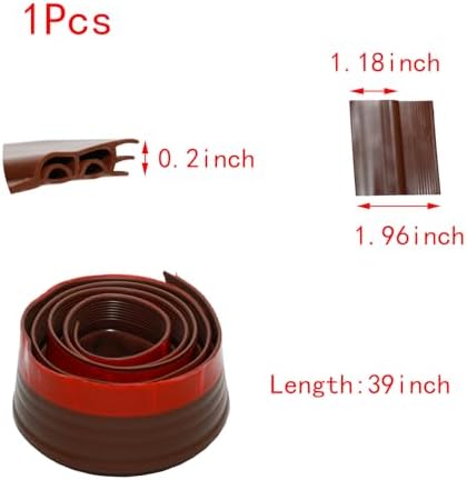 39 Inch Door Draft Stopper for Bottom of Door Brown