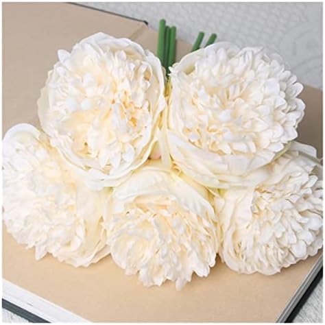 GaRcan Artificial Flowers with Pots 5PCS Peony Wedding Bouquet Decor