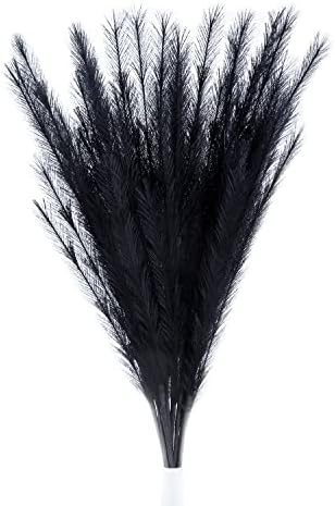 UiiziC Faux Pampas Grass 8 PCS 30 Inch Black