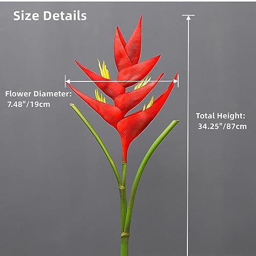 XZJMY Artificial Bird of Paradise Flowers 342 Inch