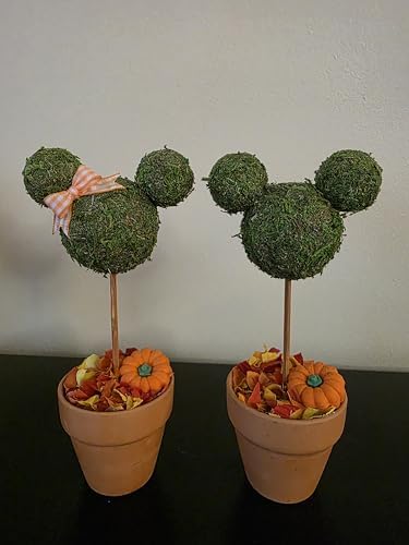 Minnie And Mickey Seasonal Topiary Set 6 Inch