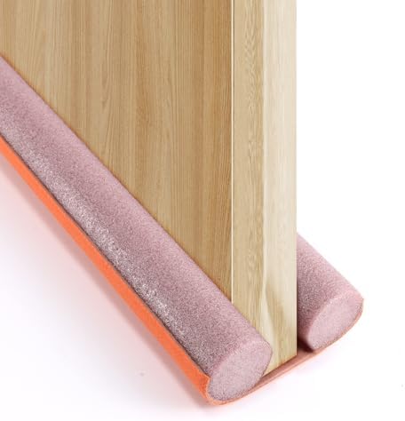 Lineba Door Draft Stopper 36 Inch Adjustable Brown Sweeps