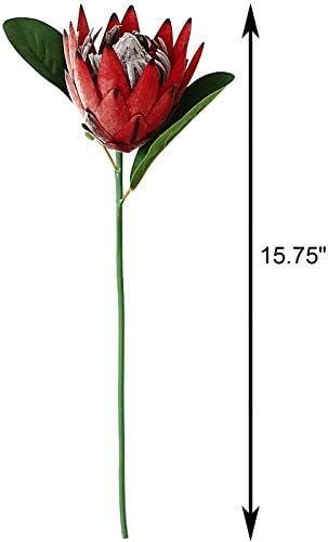 Tinsow Artificial Protea Cynaroides Red 3 Pieces