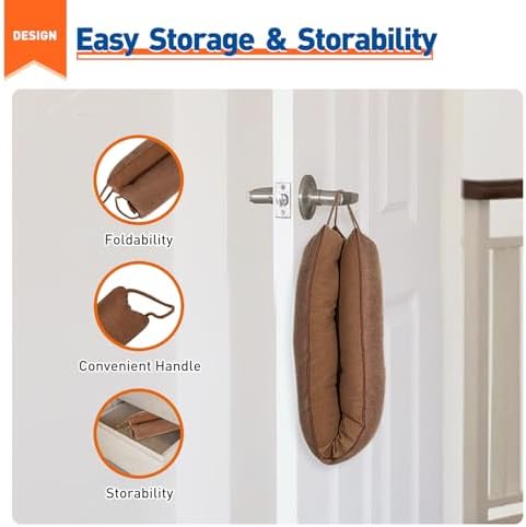 MAGZO Door Draft Stopper 32 Inch Brown