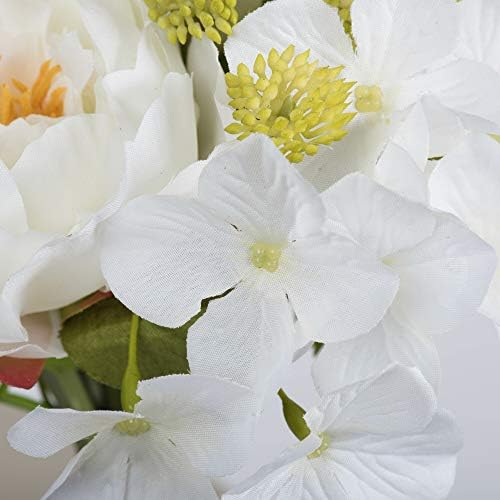Vickerman Artificial White Peony Flowers 14 Inch 2 Pack