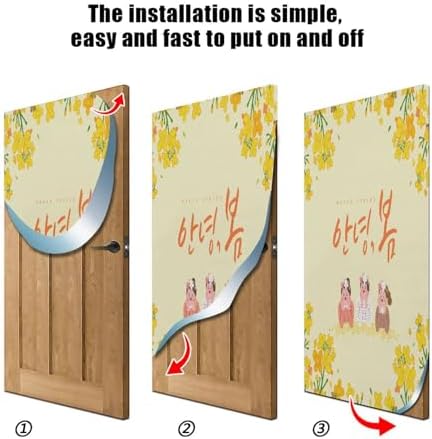 Susiyo Spring Yellow Halloween Door Cover