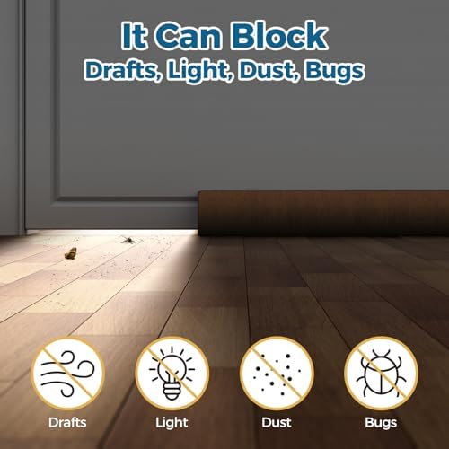 Adjustable Door Draft Stopper 36 Inch Brown