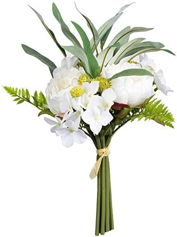 Vickerman Artificial White Peony Flowers 14 Inch 2 Pack