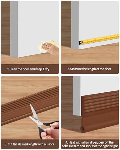 Cloorde Under Door Draft Stoppers 4pcs 39inch