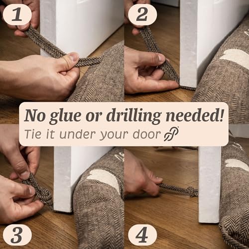 Praknu Door Draft Stopper 35 Inches Brown
