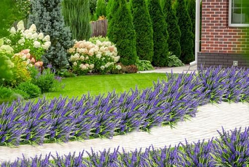 12pcs Purple Artificial Lavender Flowers for Outdoor Decor