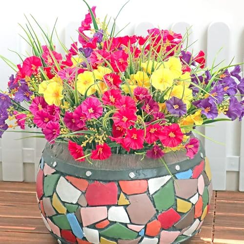 16PCS Artificial Fake Outdoor Flowers Plants with Wheat Ears