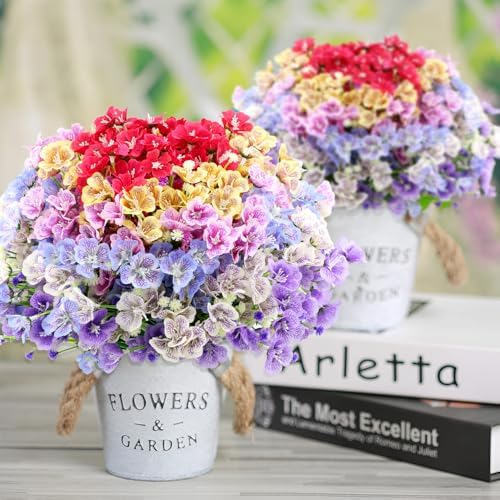 ZEOSTARO Artificial Flowers 12 Bundles Multi Color