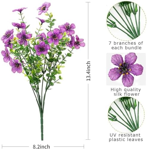 Artificial Daisy Flowers with Eucalyptus Leaves 12 Bundles