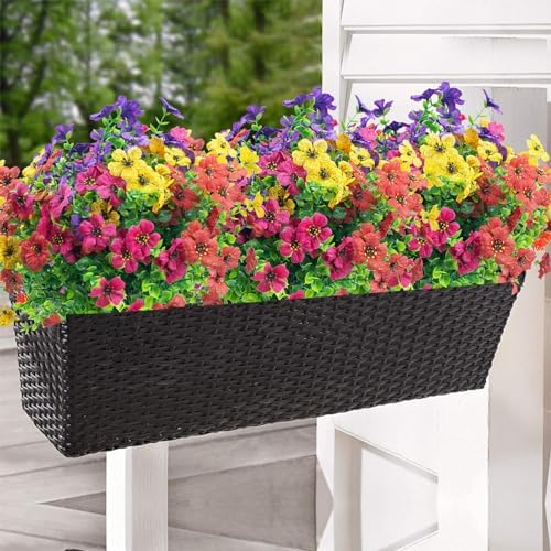 NOV FIRE Artificial Flowers 8 Bundle Mix Colors