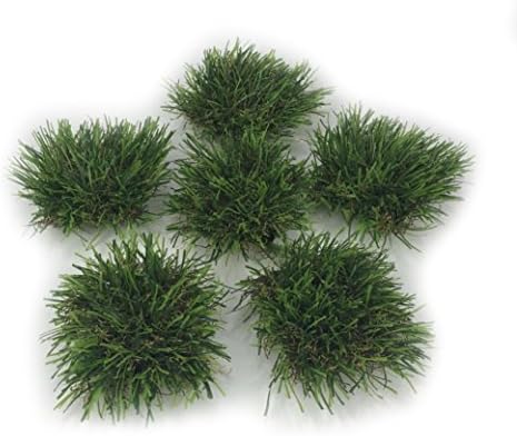 Mini Plastic Artificial Weeds Tufts DIY Fake Grass Clusters Autumn 12PCS