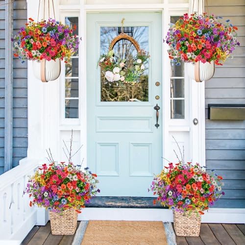 Agusbagli 72 Bundle Artificial Flowers UV Resistant