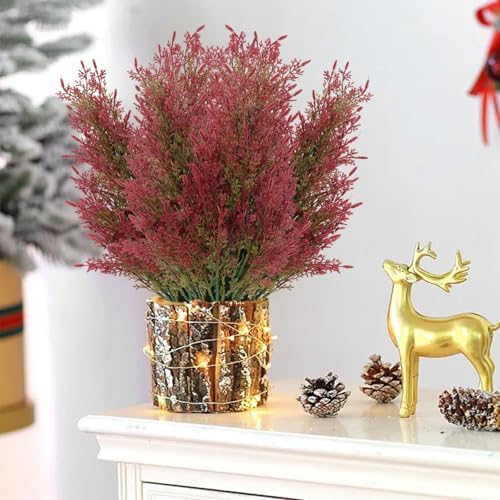RECUTMS 6 Pack Artificial Pine Branches for Christmas Decor