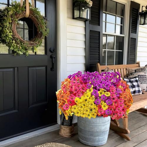 20 Bundles Artificial Flowers for Outdoor Decor 1