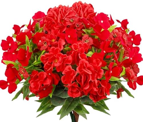 8 Pcs Artificial Flowers for Outdoor Decor