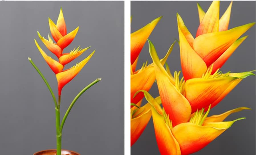 34 Inch Large Red Bird of Paradise Artificial Flower Stem