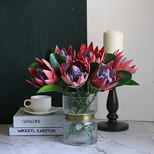 Tinsow Artificial Protea Cynaroides Red 3 Pieces