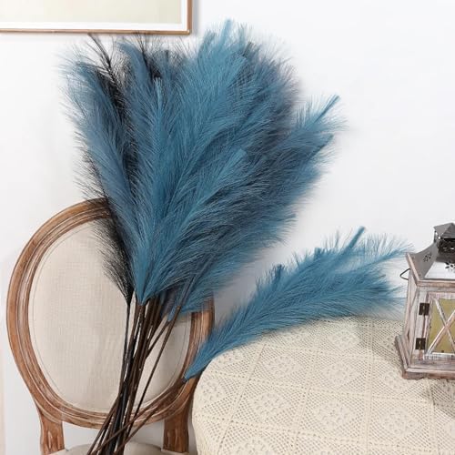 Artificial Pampas Grass Decor 3 Pcs Light Purple 90cm