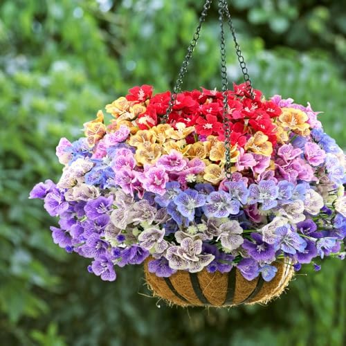 ZEOSTARO Artificial Flowers 12 Bundles Multi Color