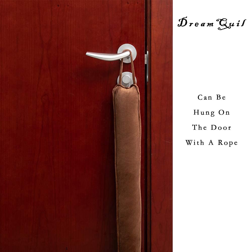 DreamQuil Under Door Snake Draft Stopper 36 Inch Brown